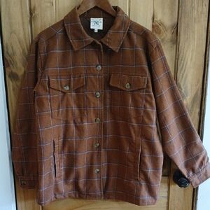 Cotton And Rye Outfitters Wool Blend Shirt Jacket - Medium
